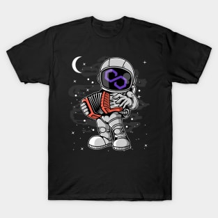 Astronaut Accordion Polygon Matic Coin To The Moon Crypto Token Cryptocurrency Blockchain Wallet Birthday Gift For Men Women Kids T-Shirt